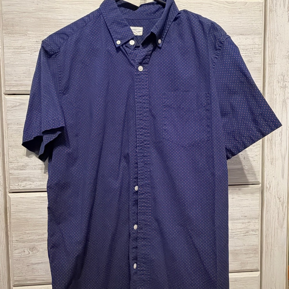 GAP Men's Dark Blue Casual Button Down Shirt